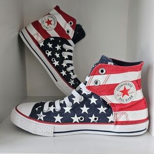 Converse Kids' Red and Blue Star High-Top Sneakers